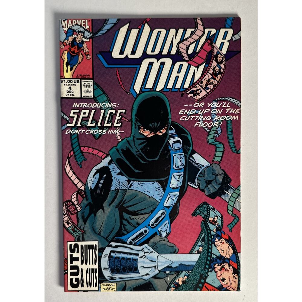 Wonder Man #4 (1991, Marvel, First Print) 1st Appearance Splice